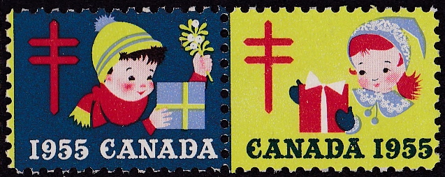 1955 Canadian Christmas Seal